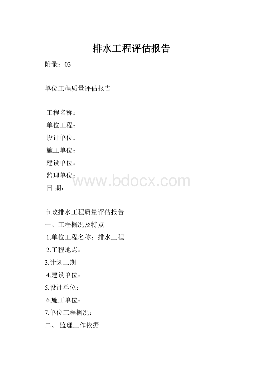 排水工程评估报告.docx