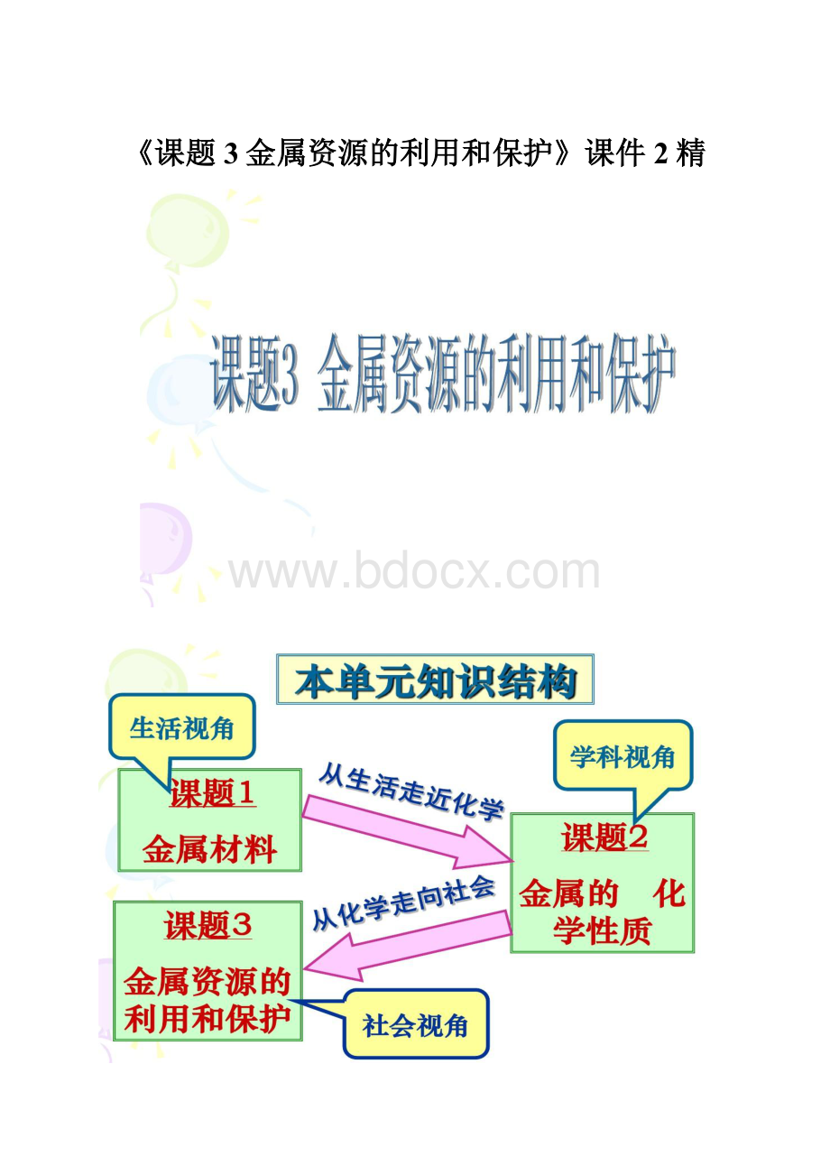 《课题3金属资源的利用和保护》课件2精.docx