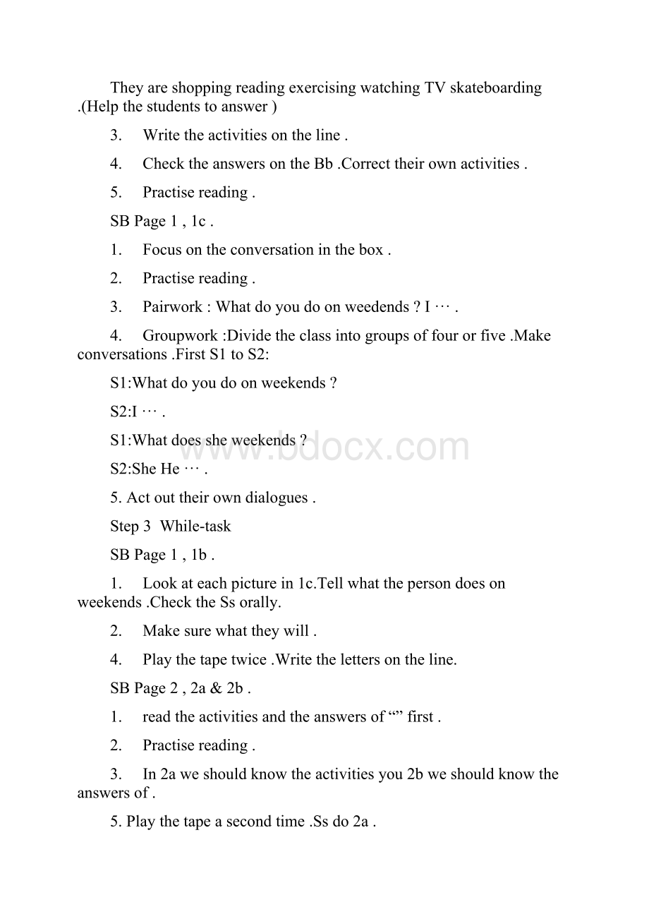 人教新目标英语八年级上册全册教案.docx_第2页