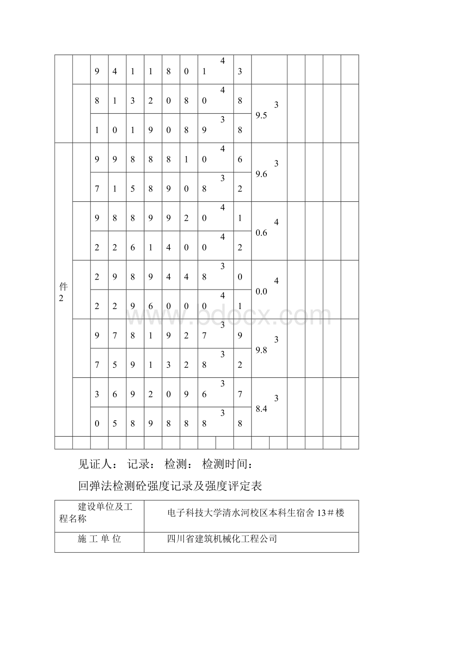 回弹法检测砼强度记录及强度评定C30.docx_第2页