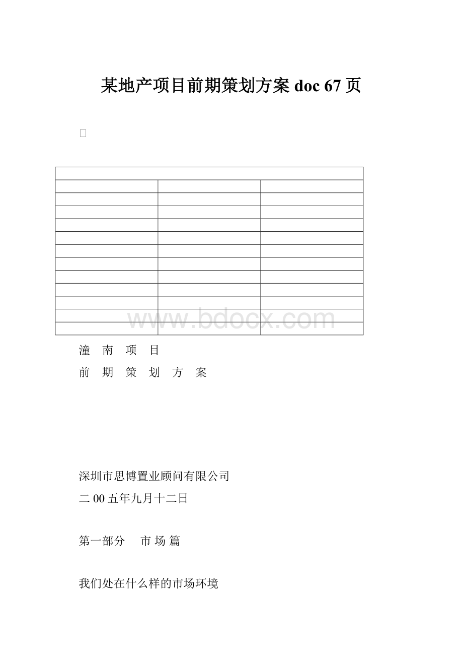 某地产项目前期策划方案doc 67页.docx