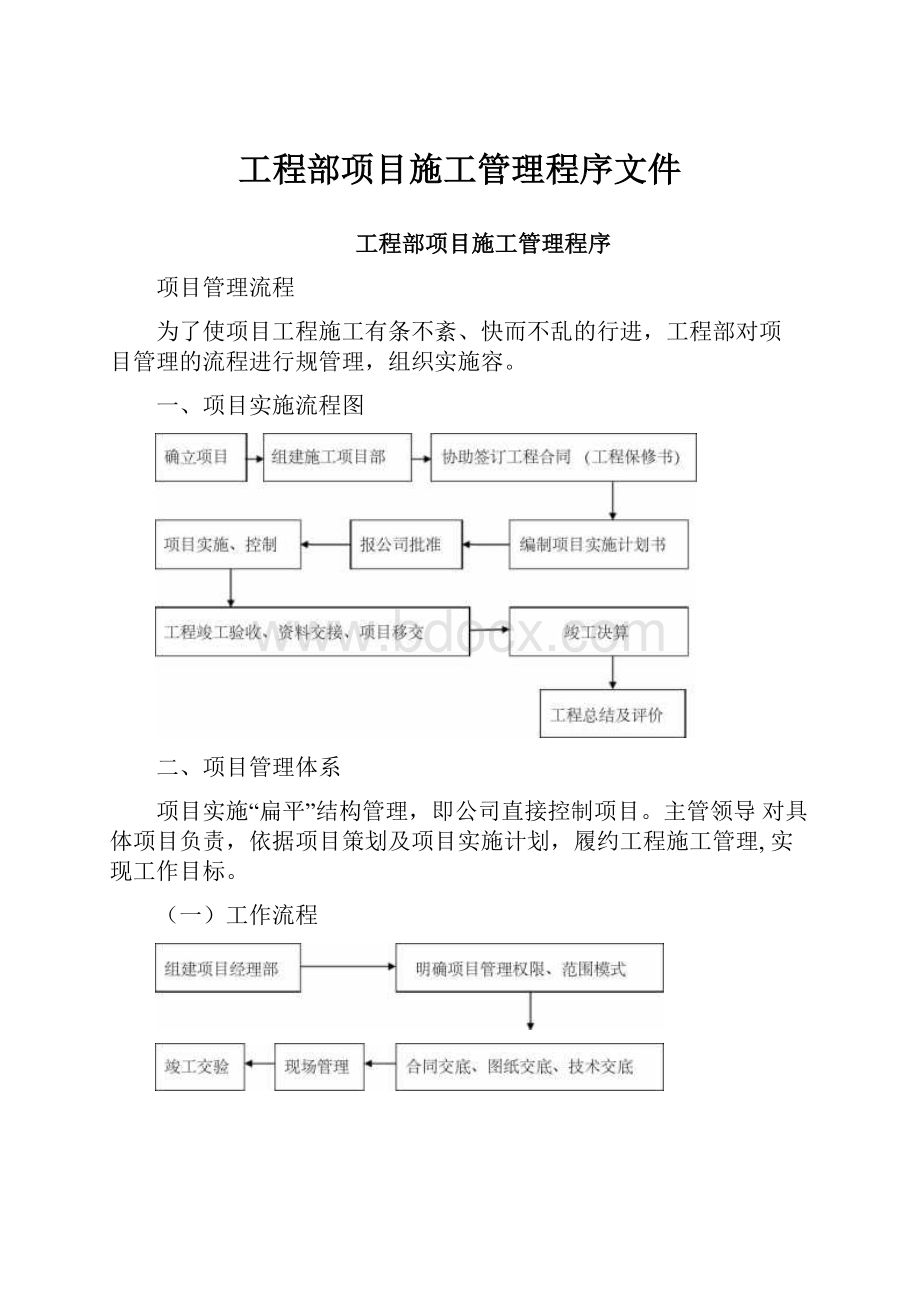 工程部项目施工管理程序文件.docx_第1页