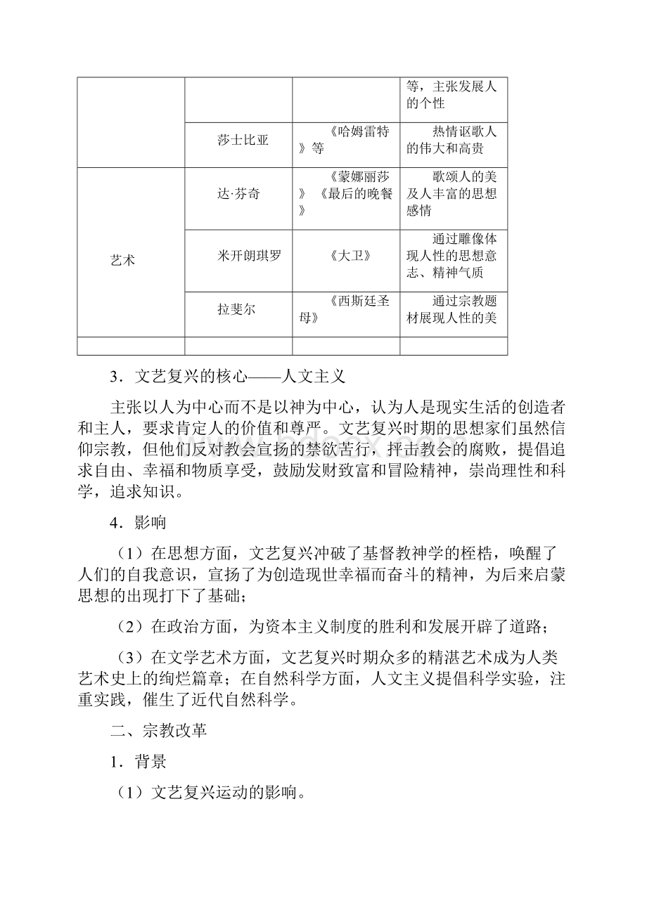 高考历史一轮复习专题48 文艺复兴宗教改革启蒙运动doc.docx_第2页