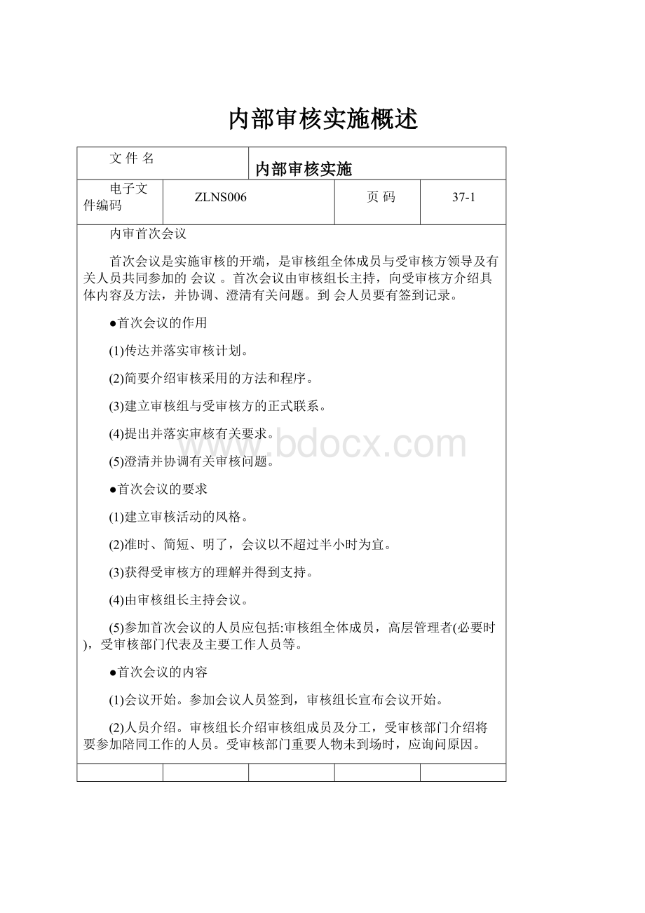 内部审核实施概述.docx