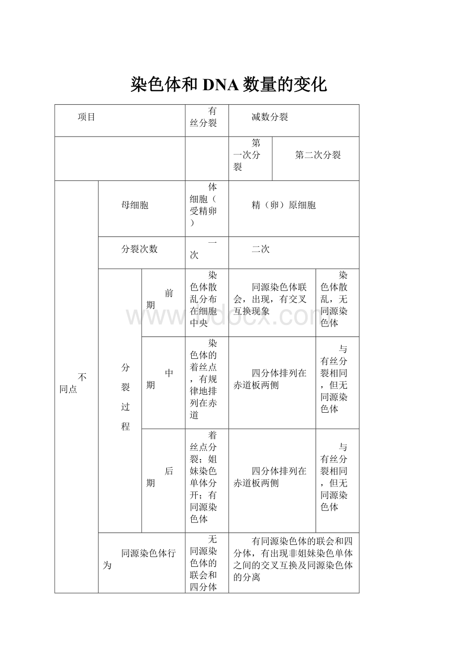 染色体和DNA数量的变化.docx