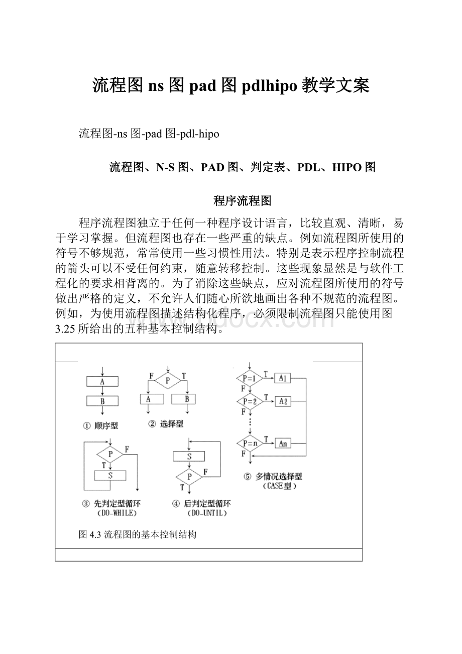 流程图ns图pad图pdlhipo教学文案.docx