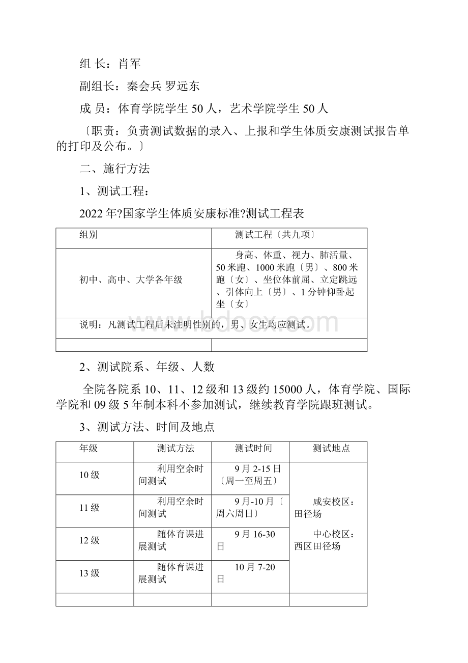 湖北科技学院学生体质健康测试实施方案.docx_第2页