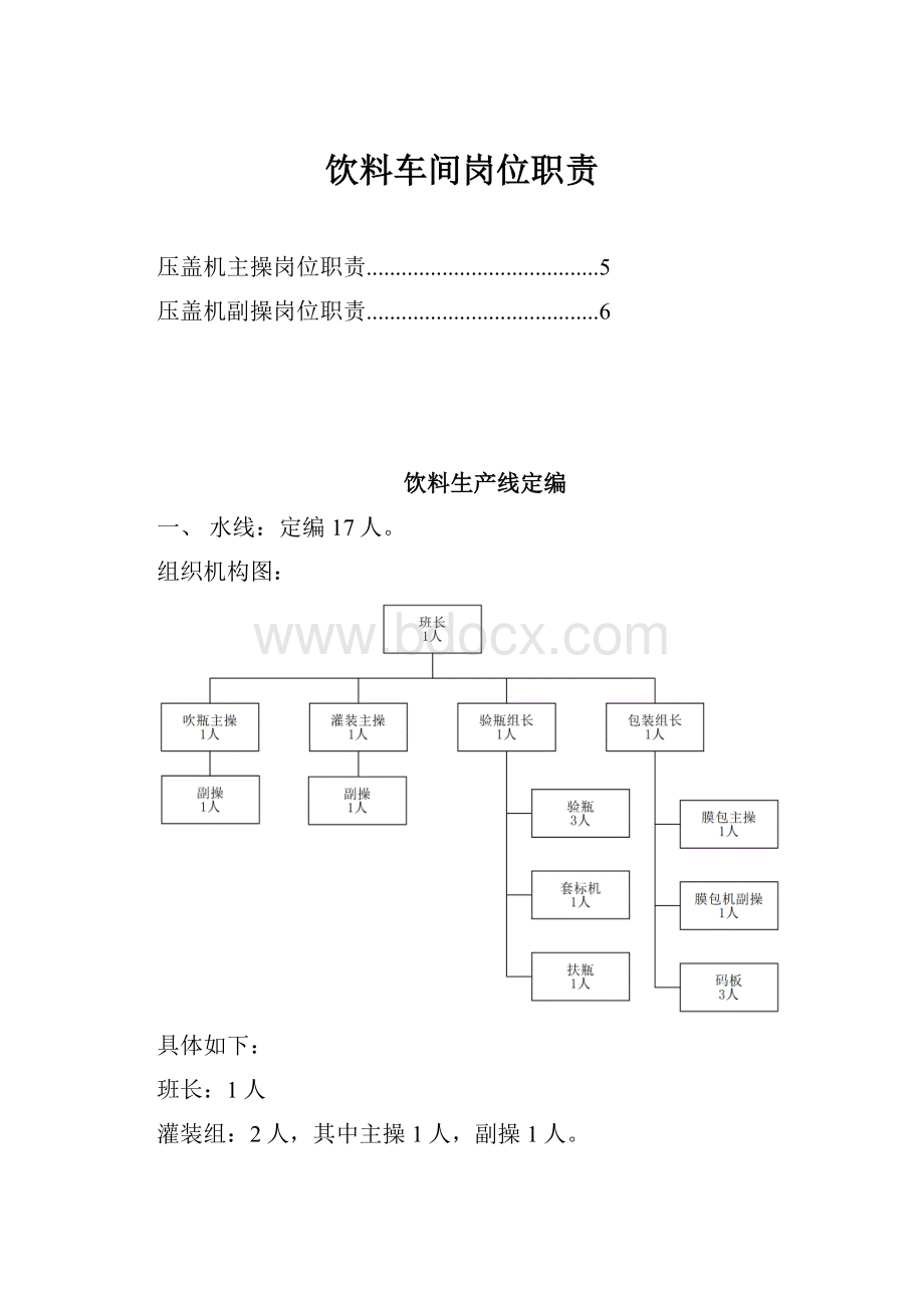 饮料车间岗位职责.docx