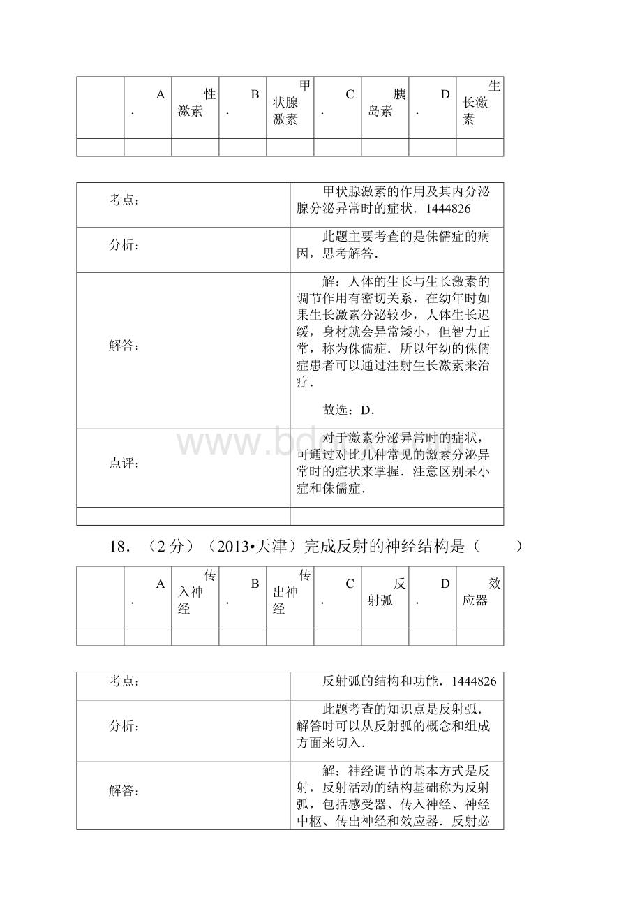 中考生物知识点专题汇编 专题10 人的生殖发育 3.docx_第3页