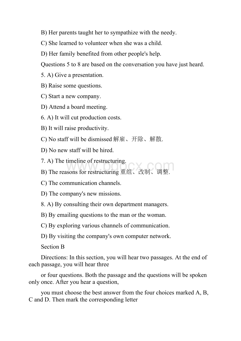 大学英语六级考试年第2套真题及答案.docx_第3页