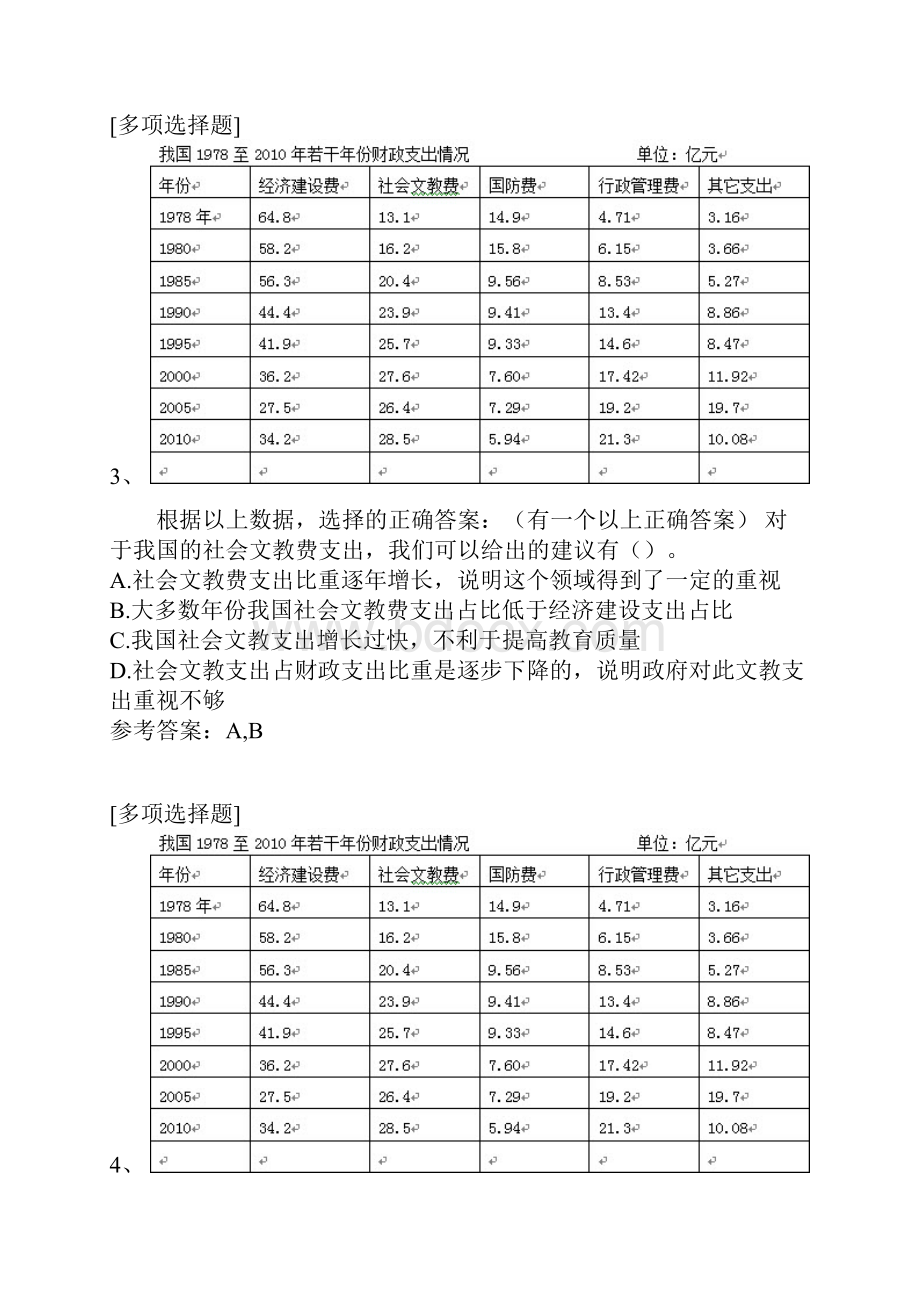 财政支出规模与结构分析真题精选.docx_第3页