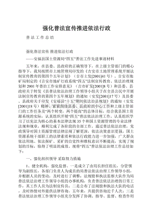 强化普法宣传推进依法行政.docx