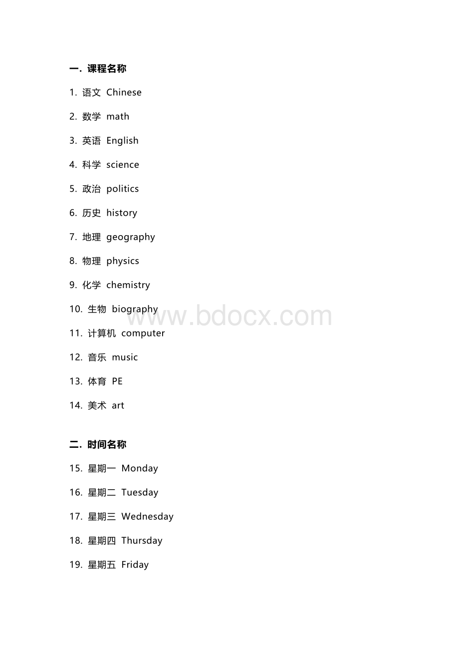 初中英语11类196个基础名词.docx