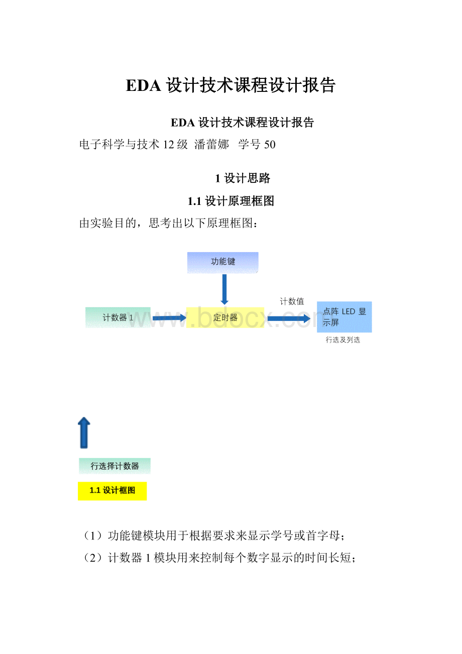 EDA设计技术课程设计报告.docx