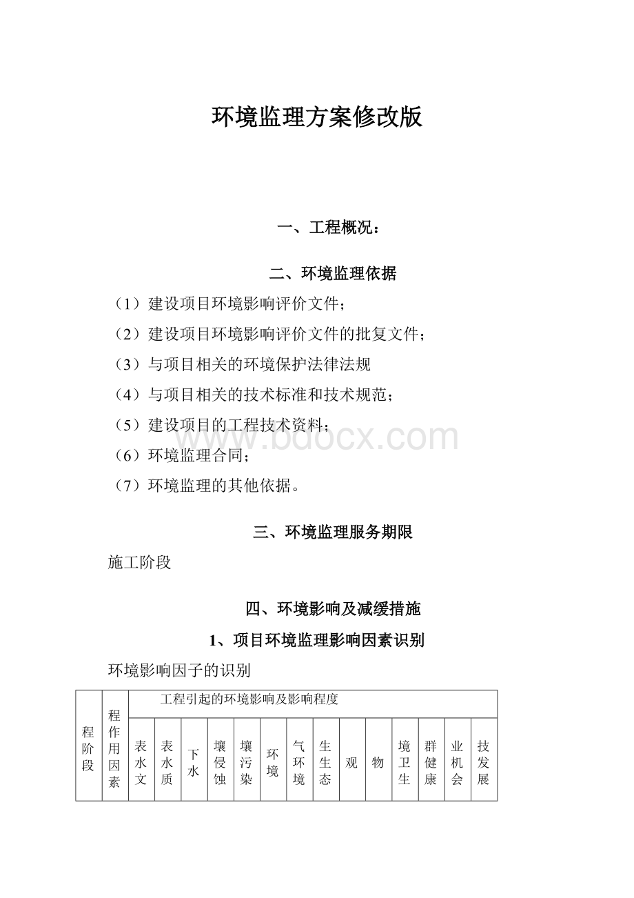 环境监理方案修改版.docx