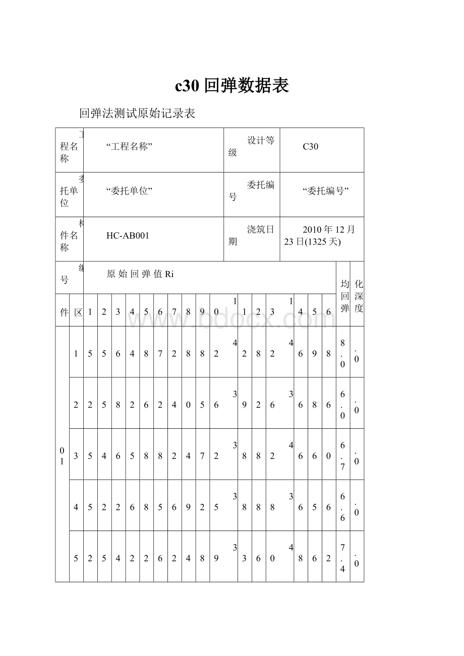 c30回弹数据表.docx_第1页