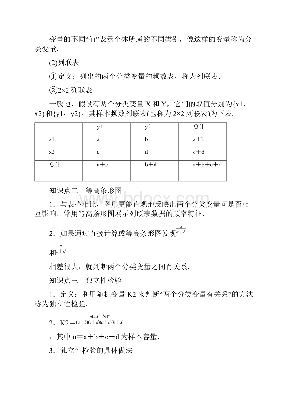 新人教版版高中数学 第三章 统计案例 32 独立性检验的基本思想及其初步应用学案 新人教A版选修23.docx_第2页