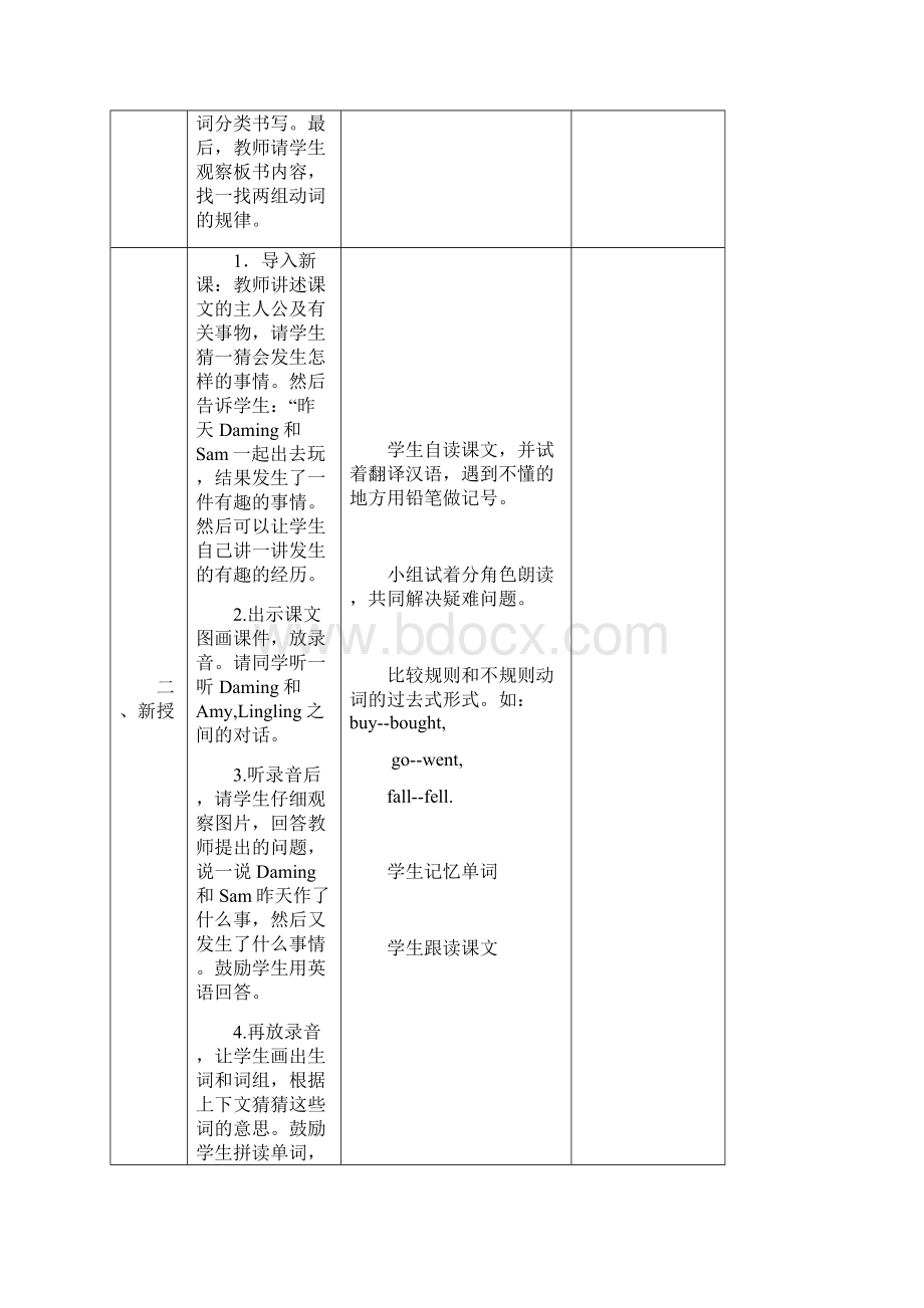 外研社版三起英语四年级下册第十单元教案.docx_第3页