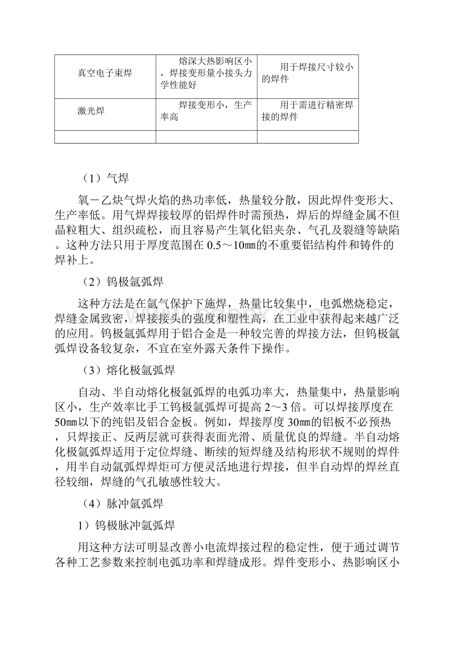 铝合金焊接方法和材料的选用.docx_第2页