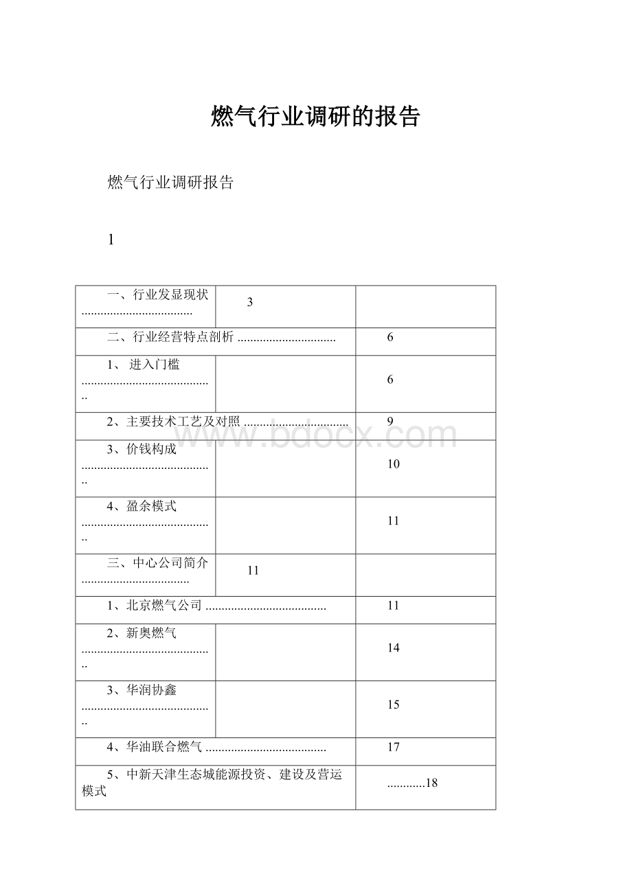 燃气行业调研的报告.docx