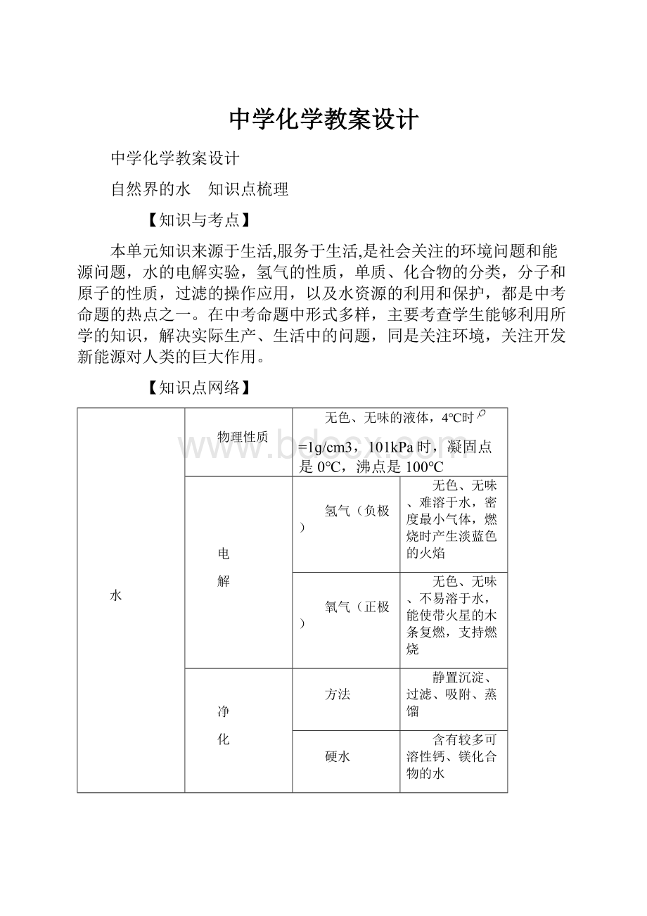 中学化学教案设计.docx