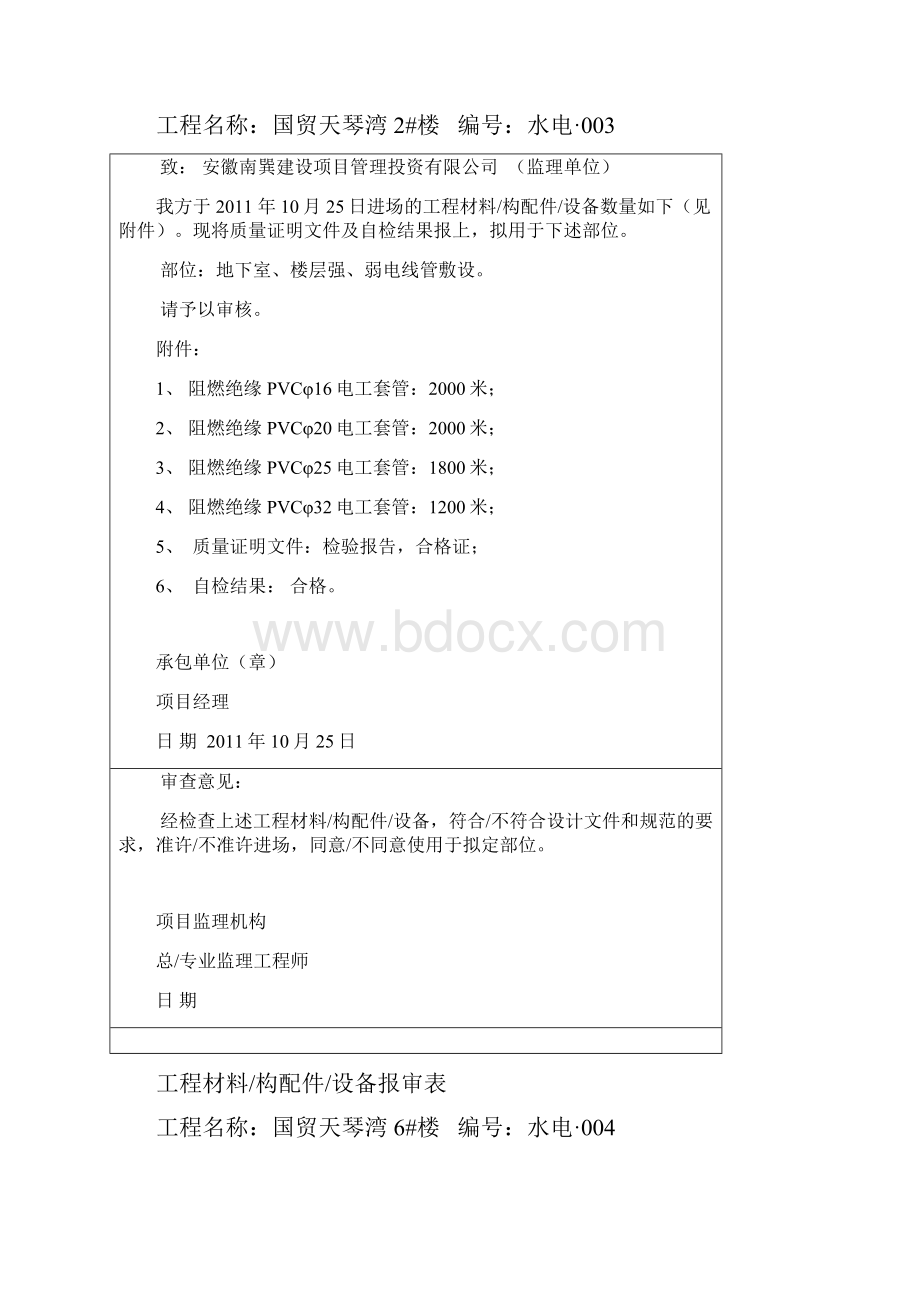 安装水电材料报审表.docx_第3页