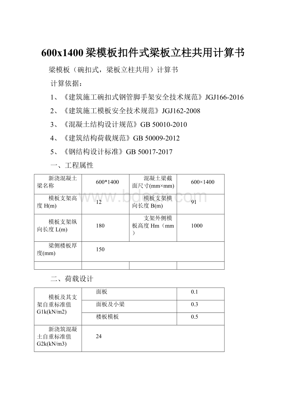 600x1400梁模板扣件式梁板立柱共用计算书.docx