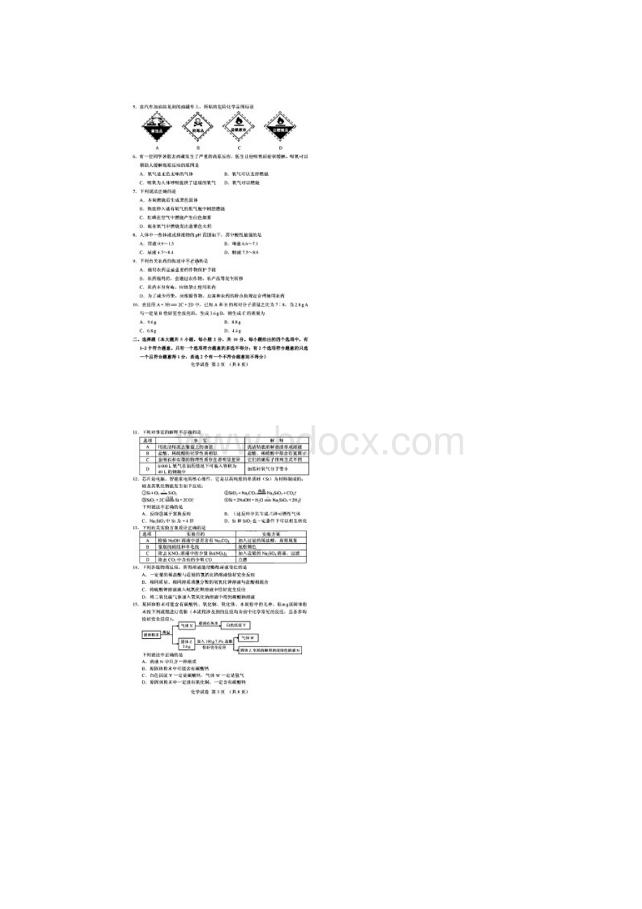 天津市中考化学试题图片版含答案.docx_第2页