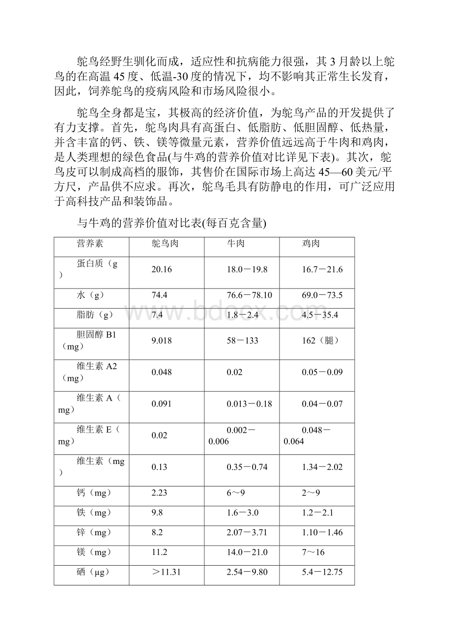 建设万只鸵鸟养殖产业化示范基地项目建议书.docx_第3页