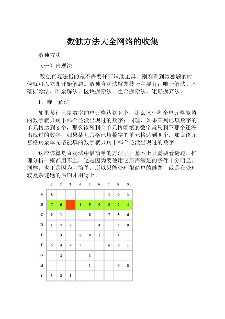 数独方法大全网络的收集.docx_第1页