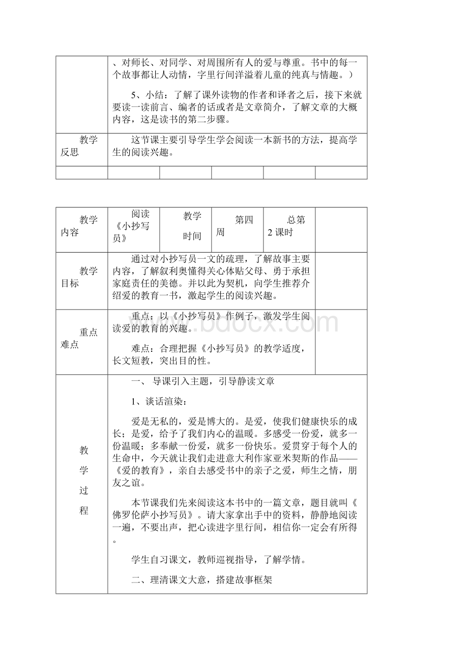 四年级阅读与欣赏校本课程教案.docx_第2页