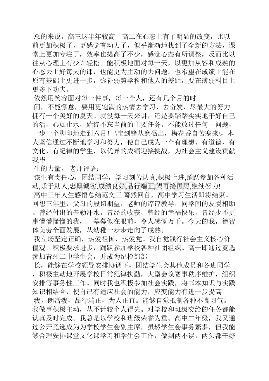 高中三年人生感悟总结.docx_第2页