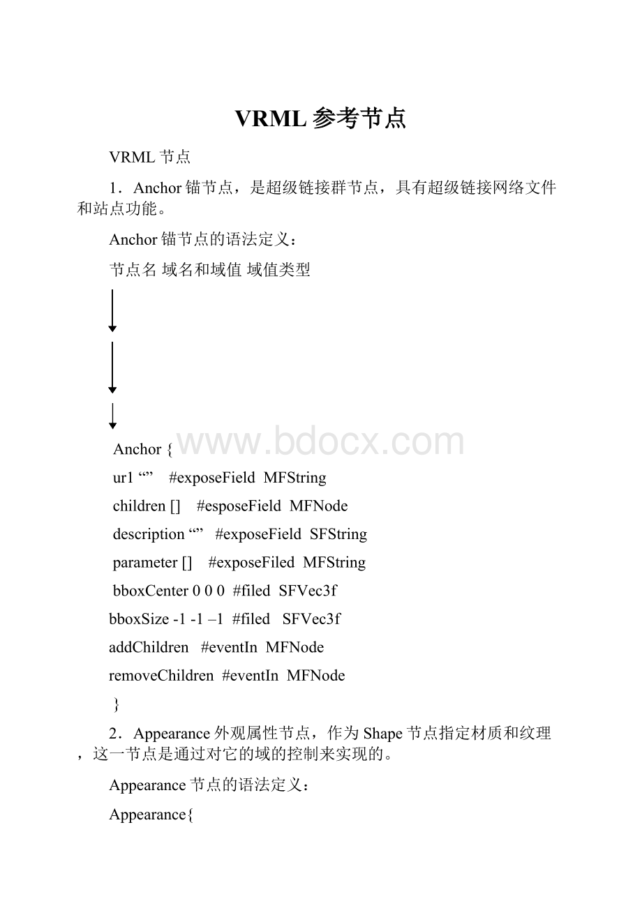 VRML参考节点.docx