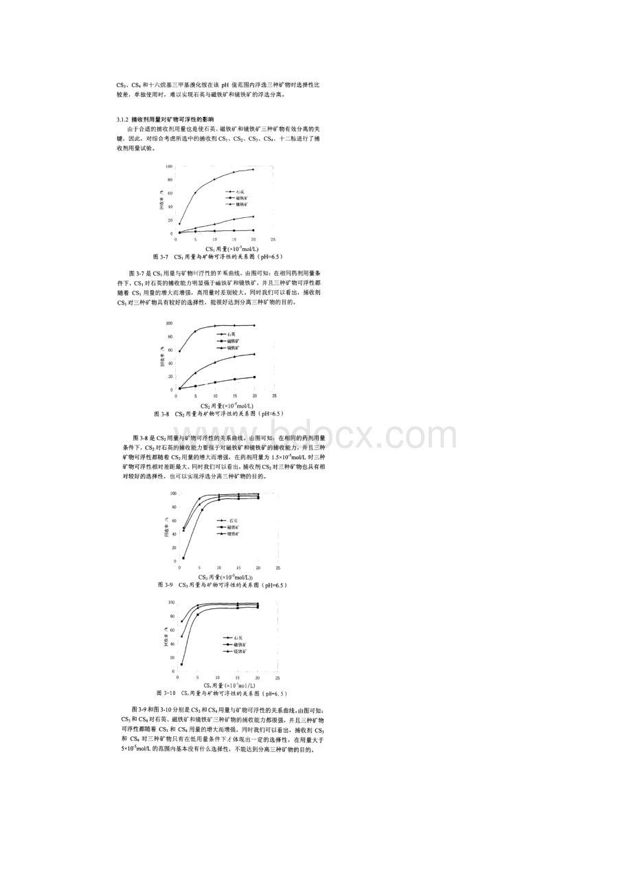 石英磁铁矿和镜铁矿单矿物浮选试验.docx_第3页