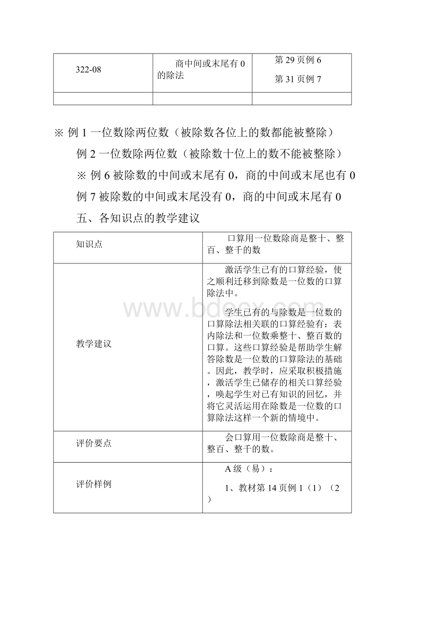 新人教版小学数学三年级下册第二单元《除数是一位数的除法》单元备课.docx_第3页