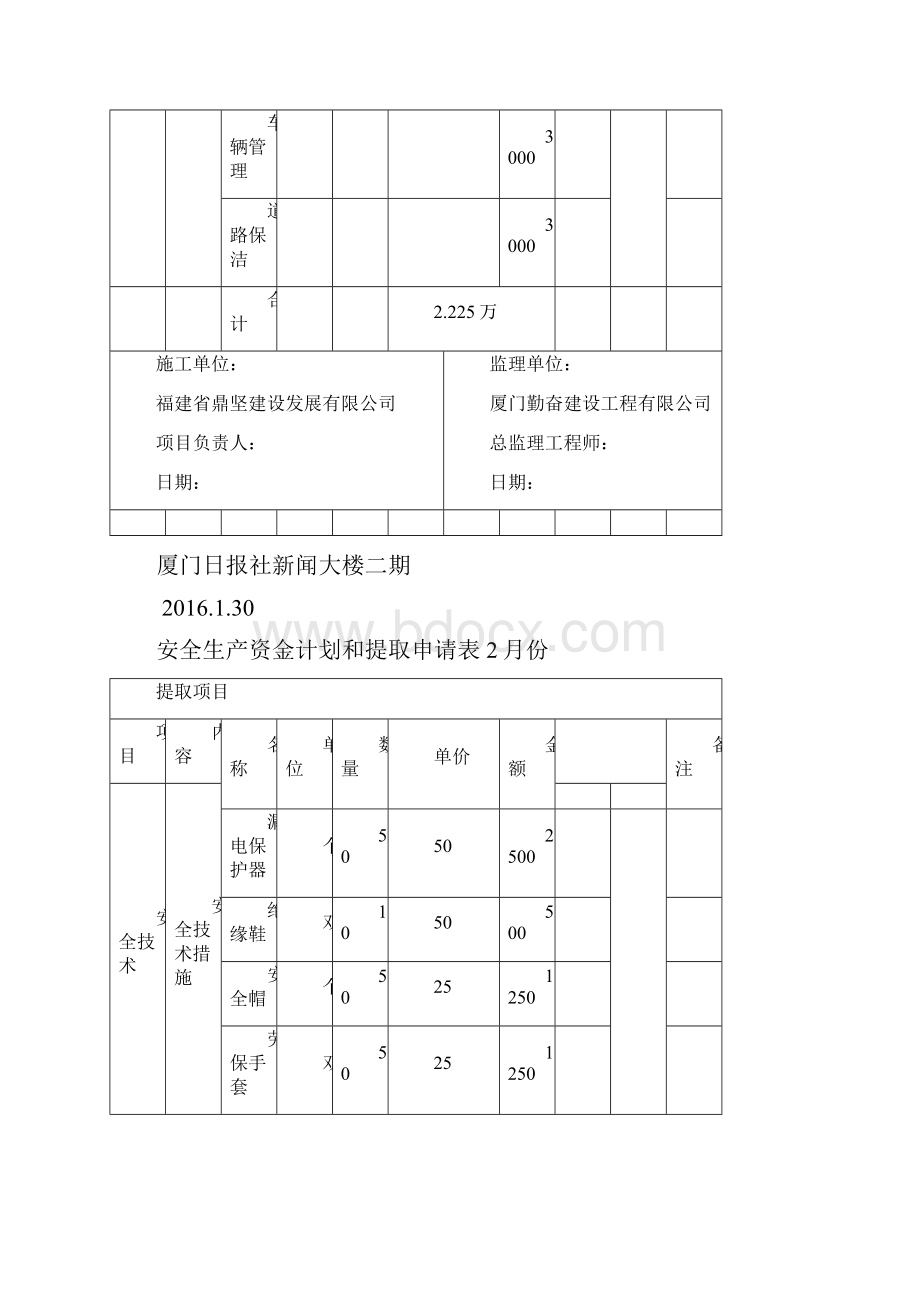 安全生产资金计划和提取申请表打印.docx_第2页