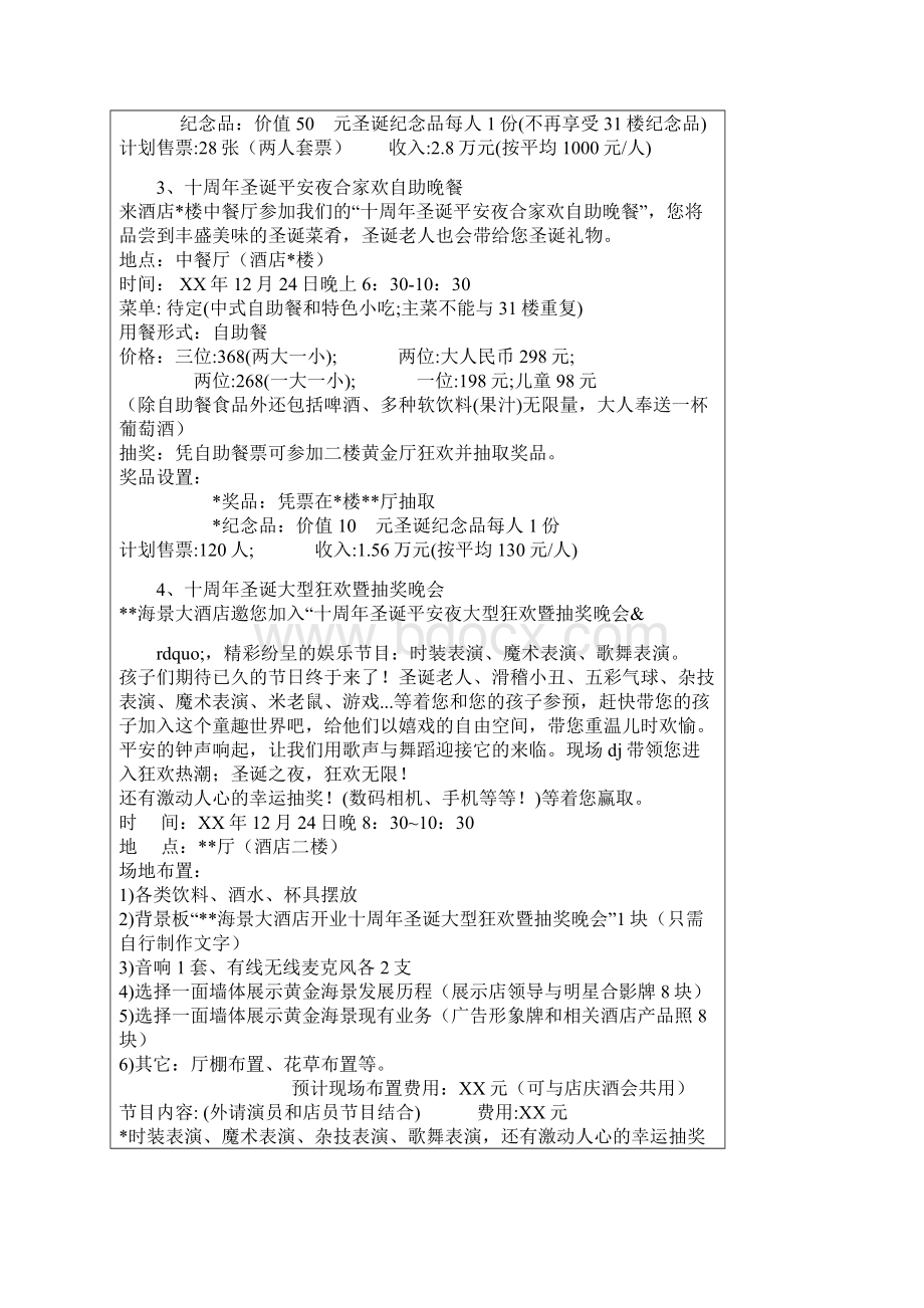 品牌大型饭店周年庆系列配套营销活动策划方案.docx_第3页