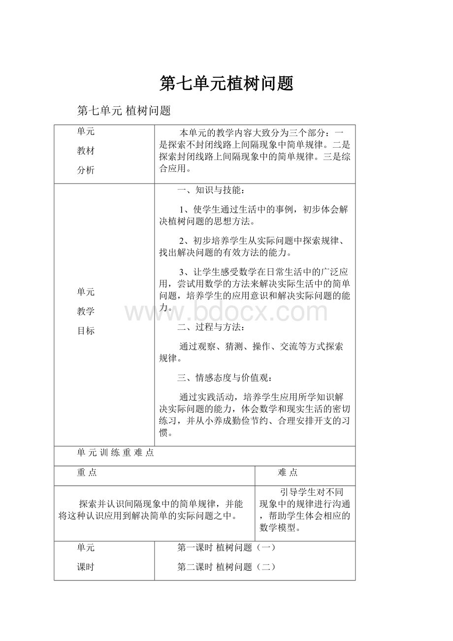 第七单元植树问题.docx_第1页