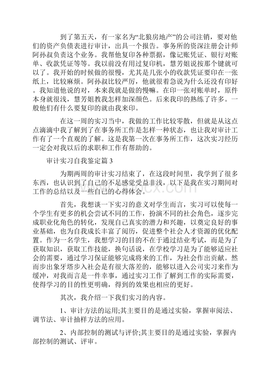 审计实习自我鉴定5篇.docx_第3页