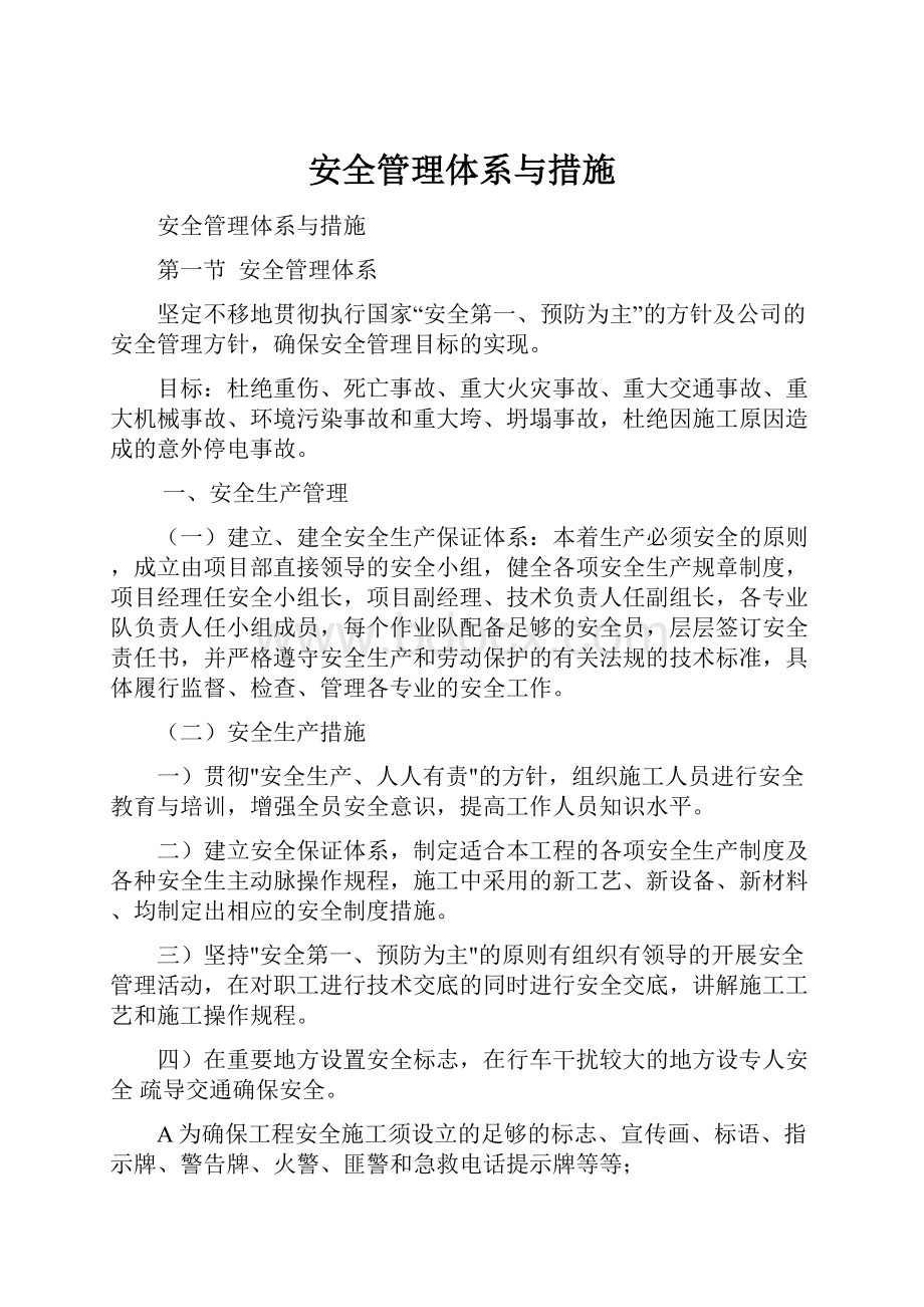 安全管理体系与措施.docx_第1页