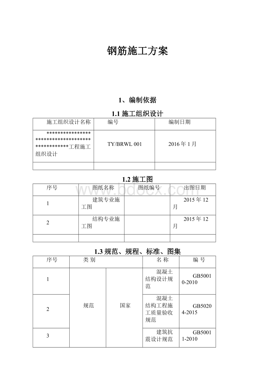 钢筋施工方案.docx_第1页