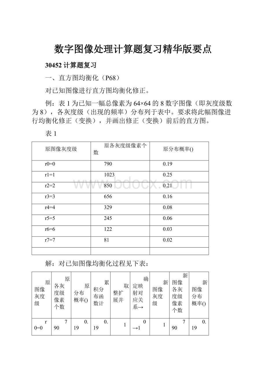 数字图像处理计算题复习精华版要点.docx_第1页