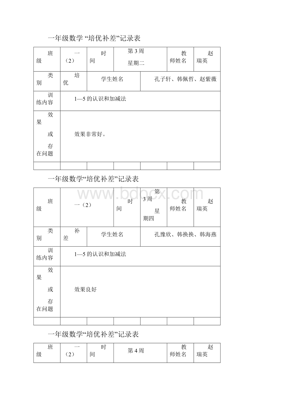 一年级数学培优辅差记录表教学教材.docx_第3页