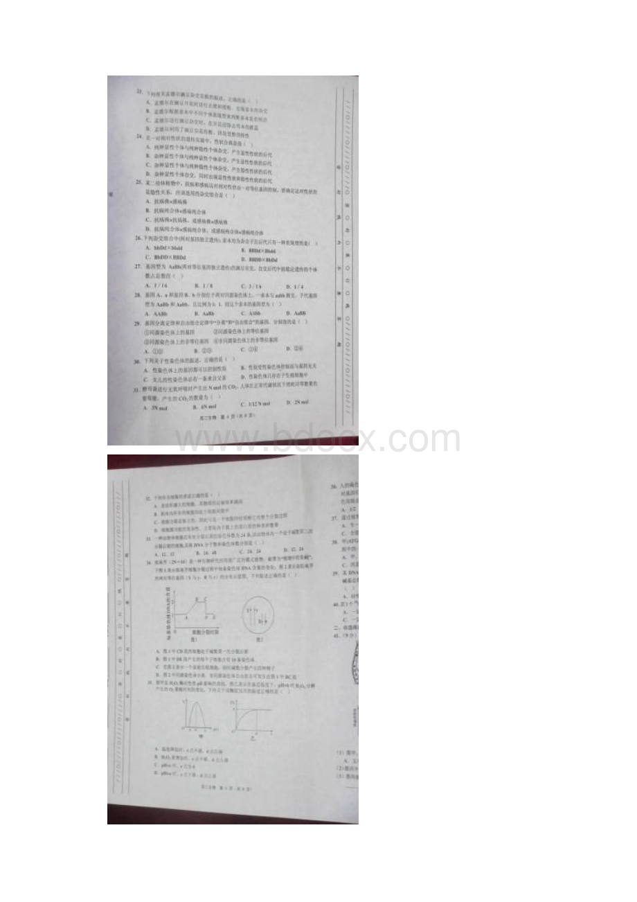 天津市五区县学年高二上学期期末考试生物试题 含答案.docx_第3页