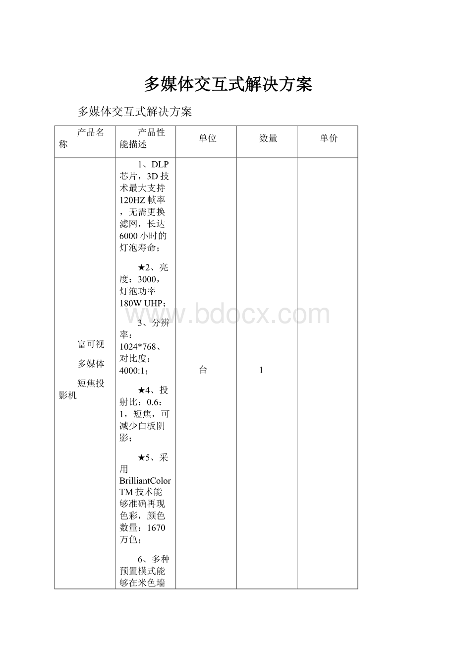 多媒体交互式解决方案.docx_第1页