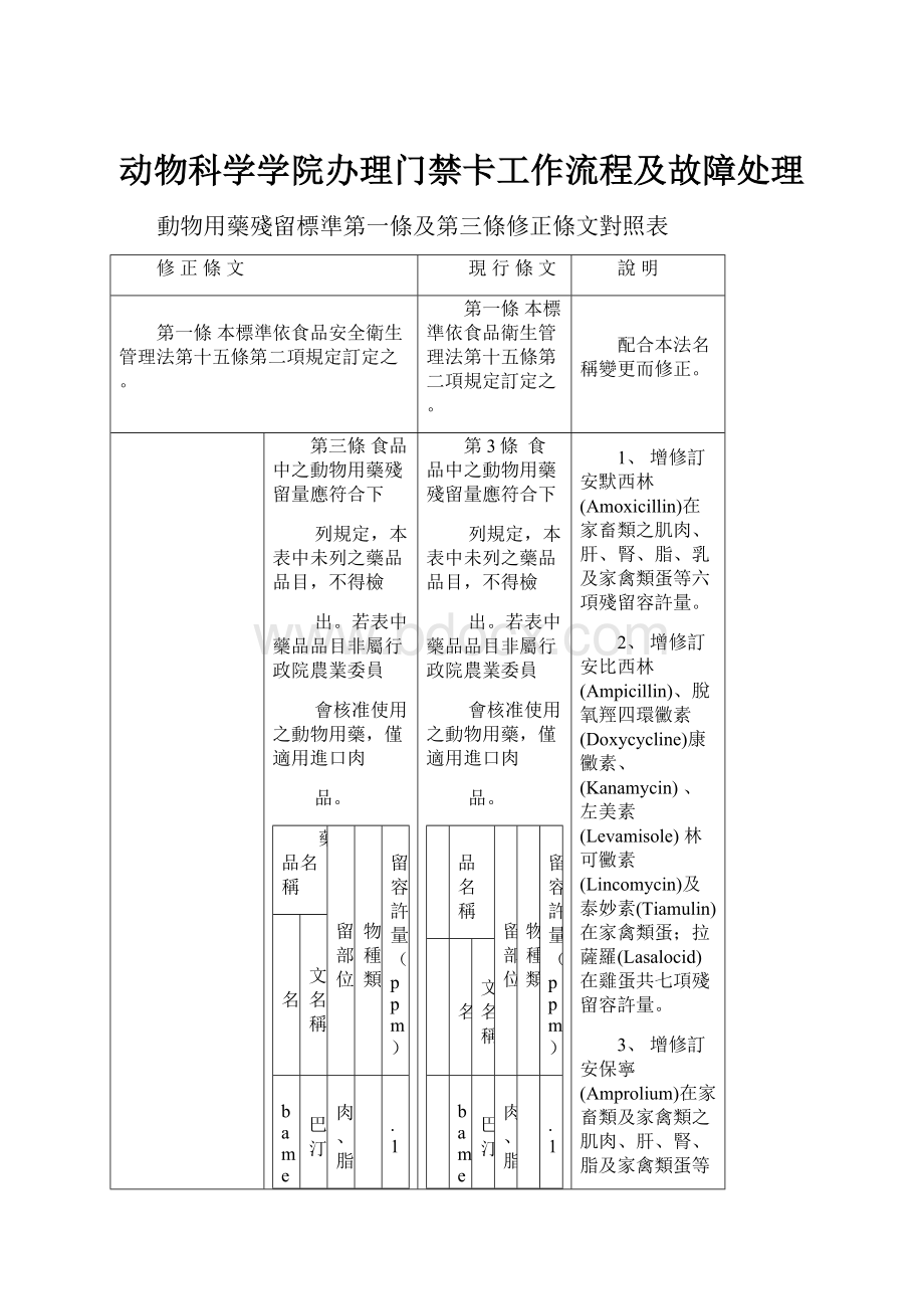 动物科学学院办理门禁卡工作流程及故障处理.docx