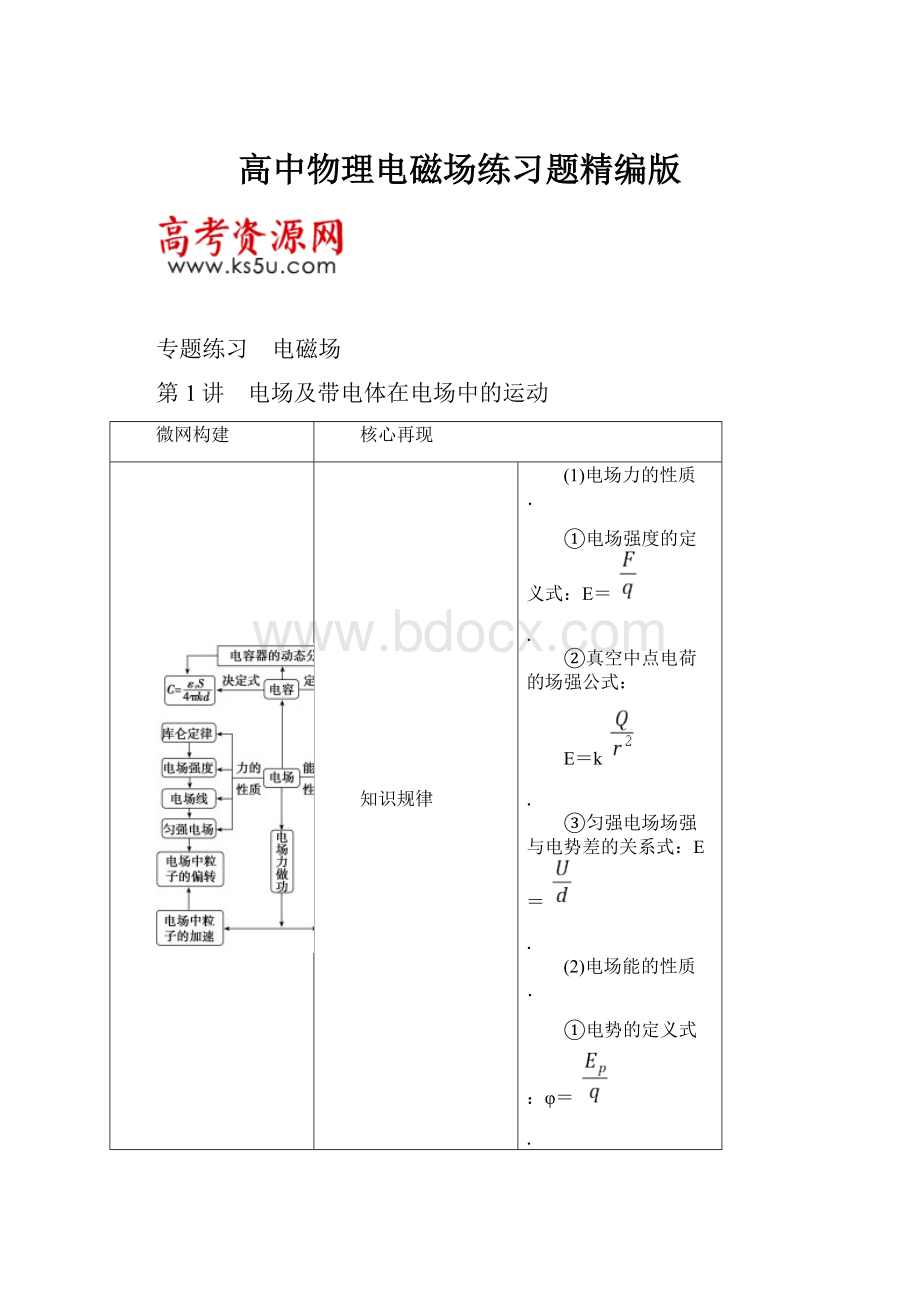 高中物理电磁场练习题精编版.docx