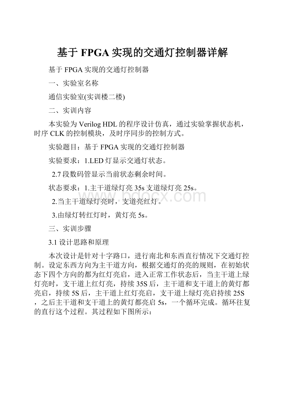 基于FPGA实现的交通灯控制器详解.docx