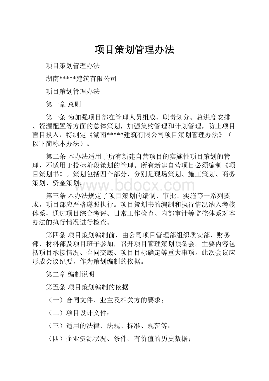 项目策划管理办法.docx