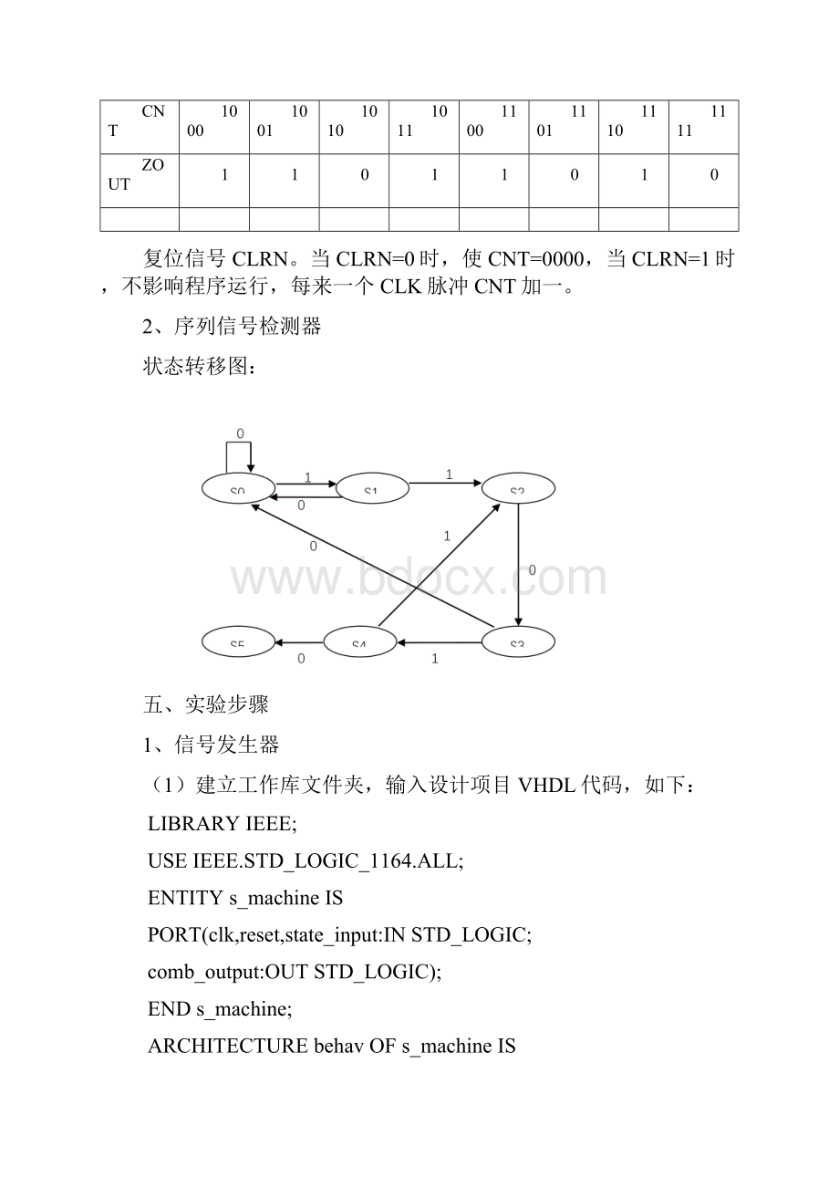 EDA状态机实验报告.docx_第2页